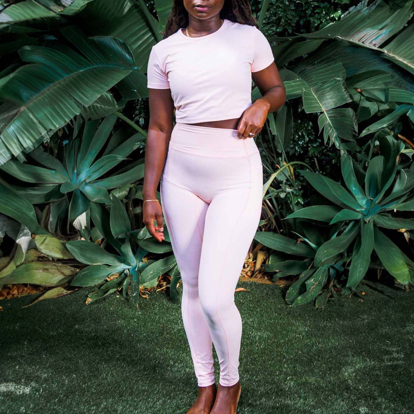 Crop Top & Leggings Set - Womens