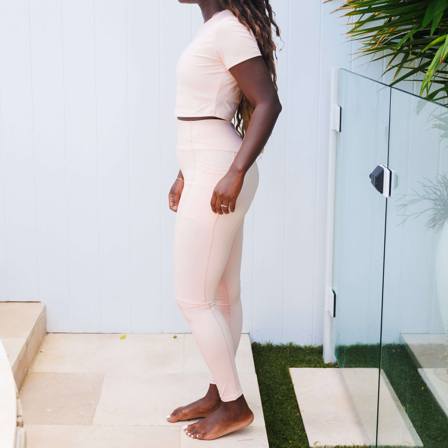 Crop Top & Leggings Set - Womens