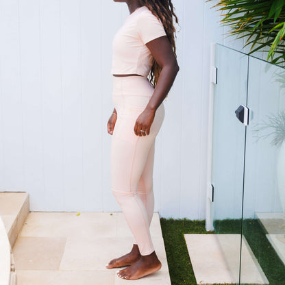 Crop Top & Leggings Set - Womens